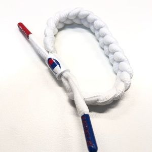 Rastaclat x Champion Shoelace White Bracelet